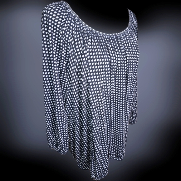 Michael Kors 100% Viscose Casual Scoop Neck Blouse Print top Micro Paisley XL - Picture 1 of 11